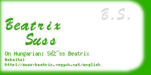 beatrix suss business card